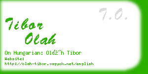 tibor olah business card